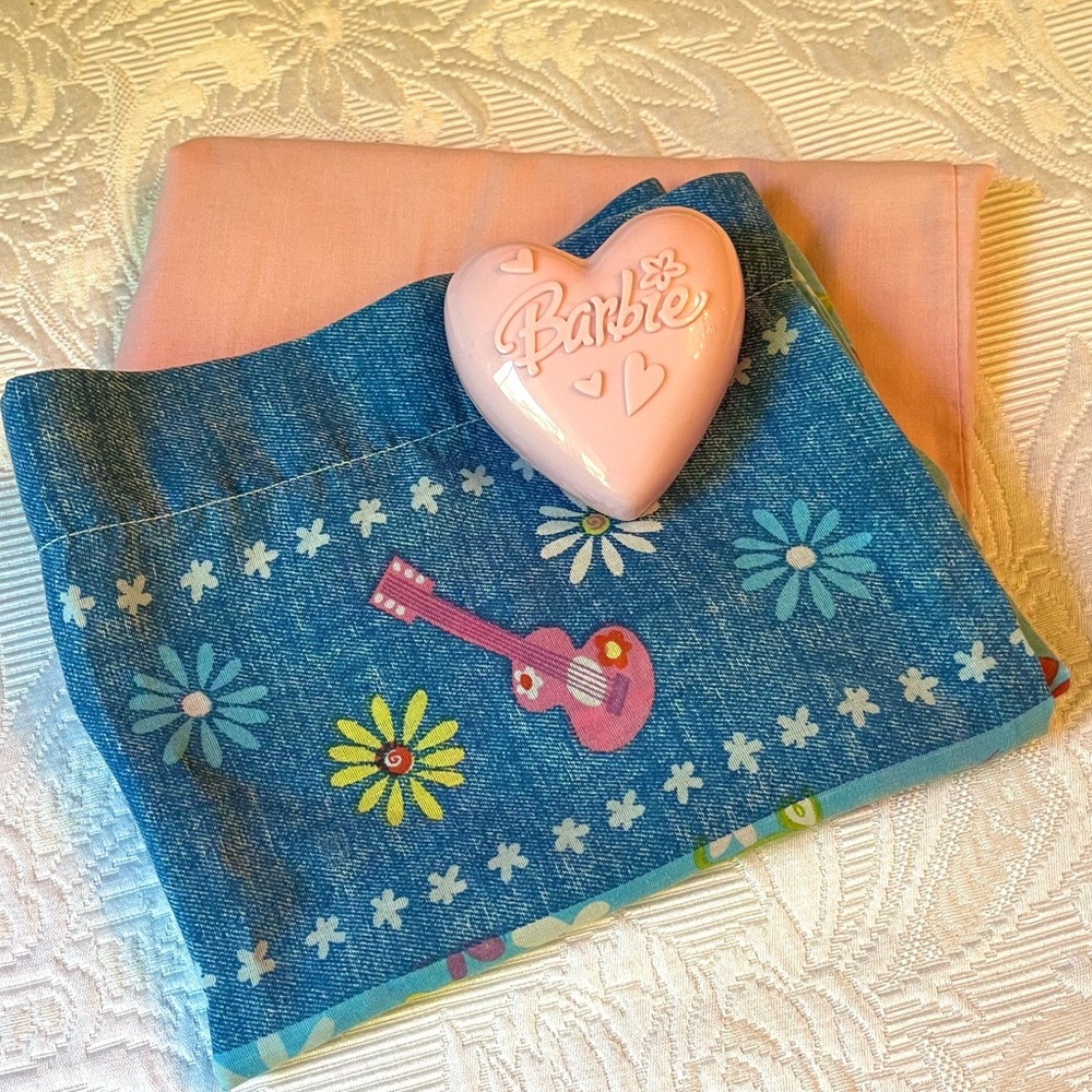 Vintage 2002 Barbie Pillowcase & Extras